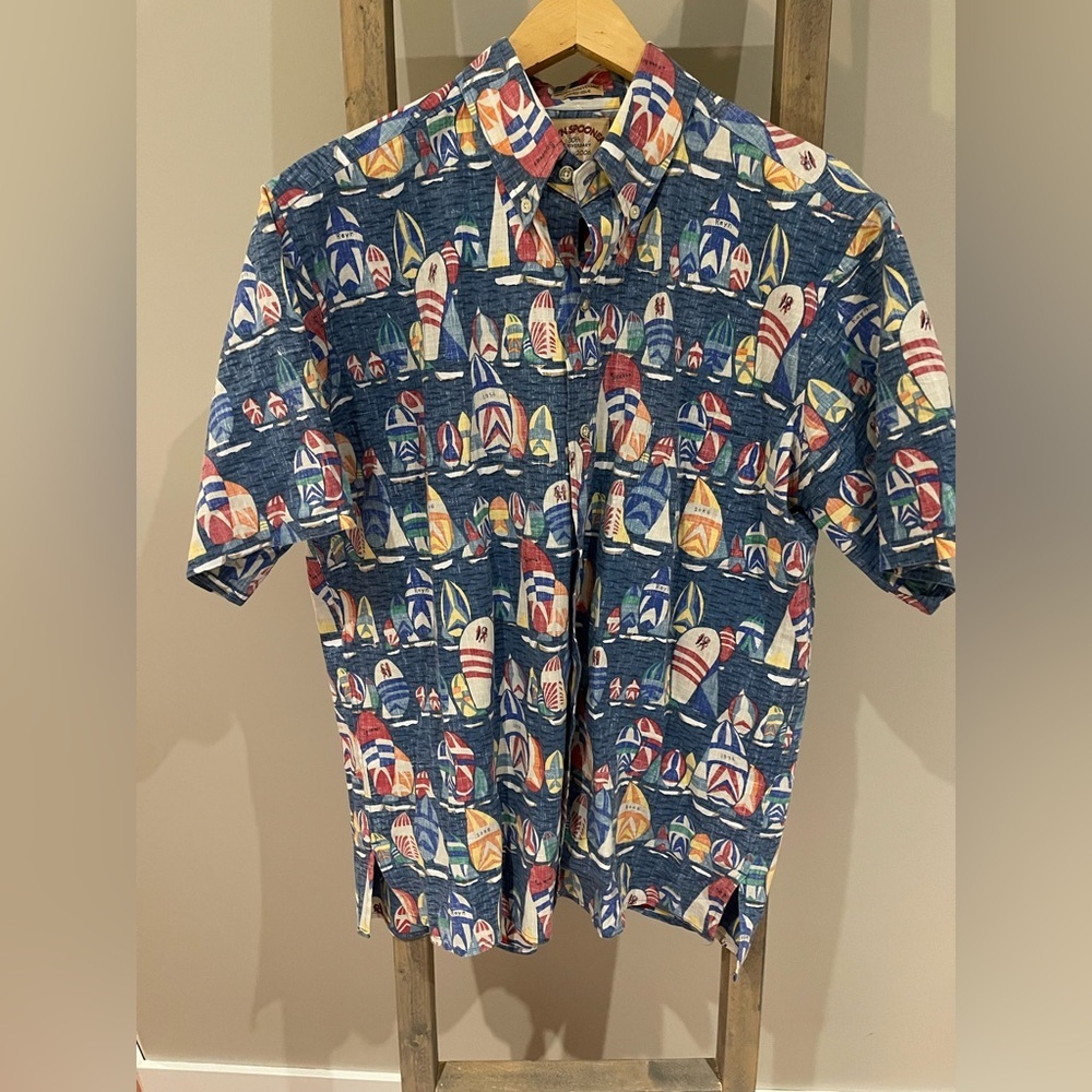 Reyn Spooner Hawaiian Reverse 2006 50th Anniversary vacation shirt medium